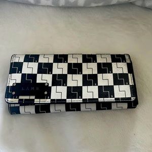 L.A.M.B black and white wallet